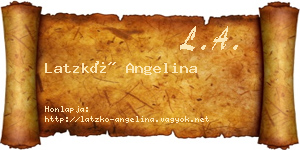 Latzkó Angelina névjegykártya